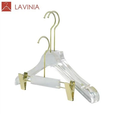 Cabides Acrílicos com Gancho Dourado